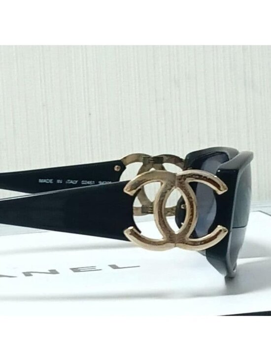 Chanel Sunglasses Black CC Logo Eyewear main image 6